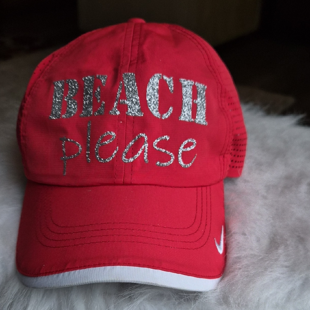 Nike Beach Please Baseball Cap Hat Red Nike Beach Please Baseball Cap Hat Red